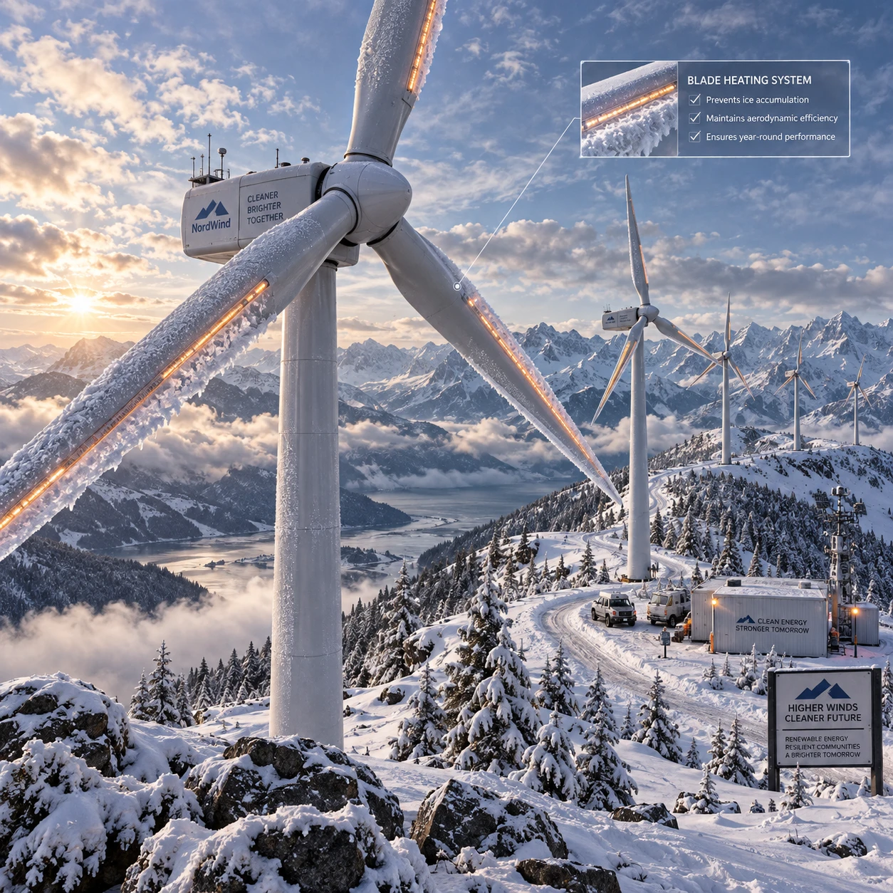 Nachhaltige Enteisungslösungen für Windkraftanlagen: ökologische Aspekte und Herausforderungen